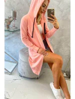 Mikina s kapucí lososová Mikina s kapucí lososová