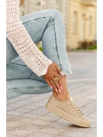 Vzorované dámské tenisky na platformě s pleteninou Lee Cooper LCW-25-08-3646L Khaki Vzorované dámské tenisky na platformě s pleteninou Lee Cooper LCW-25-08-3646L Khaki