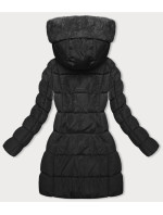 Černá zimní bunda s kapucí (2M-231)