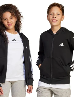 Dětská mikina adidas Essentials Full-Zip černobílá JD6494