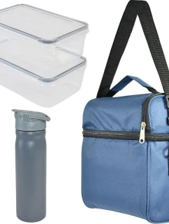 TERMOTAŠKA LUNCHBOX S LAHVÍ A 2 NÁDOBAMI REDCLIFFS MODRÁ