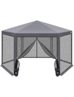 Zahradní pavilon 2x2x2x2,5 m s šedou moskytiérou Zahradní pavilon 2x2x2x2,5 m s šedou moskytiérou