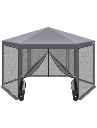 Zahradní pavilon 2x2x2x2,5 m s šedou moskytiérou Zahradní pavilon 2x2x2x2,5 m s šedou moskytiérou