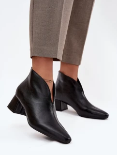 Dámské polobotky na podpatku C-952 Černá - BELLUCCI