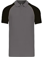 Kariban K 226 Baseballové piqué polo 20.K226 slate grey/light grey/black Kariban K 226 Baseballové piqué polo 20.K226 slate grey/light grey/black