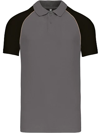 Kariban K 226 Baseballové piqué polo 20.K226 slate grey/light grey/black Kariban K 226 Baseballové piqué polo 20.K226 slate grey/light grey/black