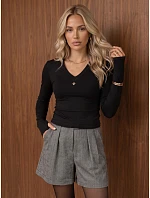 Dámská černá blůza FashionStreet RY2935