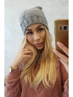 Fleecová čepice Ula K271 šedá