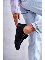 Dámské tenisky Kožené Big Star KK274006 Černá Dámské tenisky Kožené Big Star KK274006 Černá