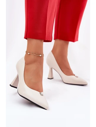 Elegantní Lodičky Na Rozšiřující Se Špici Vinceza 62222 Béžové