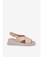 Dámské Sandály Na Klínu Z Eko Kůže Zlaté Quilara