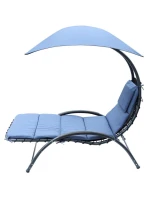 Lehátko se slunečníkem BERGAMO 200x125x180CM tmavě modré