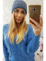 K204 džínová fleecová čepice s kšiltem K204 džínová fleecová čepice s kšiltem