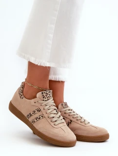 Zazoo N1068 Semišové Nízké Dámské Tenisky Beige