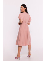 B278 Rozšířené šaty - růžové