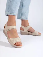 Designové sandály dámské hnědé platforma Designové sandály dámské hnědé platforma