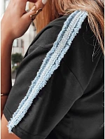 Dámská bavlněná souprava oversize SPORT LIKE černá FashionStreet AY1146