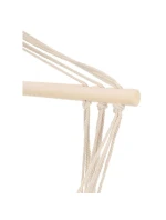 BRAZILSKÁ ZÁVĚSNÁ SEDAČKA HAMAK 100x50CM NATURE S VNITŘNÍM POLŠTÁŘEM JUNGLE LIGHT