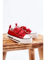 Dětské látkové tenisky se suchým zipem BIG STAR KK374076 Červená Dětské látkové tenisky se suchým zipem BIG STAR KK374076 Červená