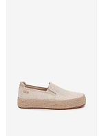 Dámské espadrilky na platformě Big Star TT274089 Béžové