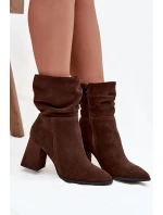 Boty na podpatku model 220192 Step in style Boty na podpatku model 220192 Step in style