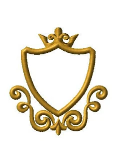 rámeček k výšivce monogramu erb s korunkou
