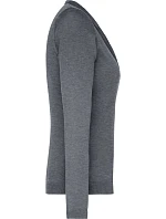Daiber JN 660 Dámský pletený cardigan s výstřihem do V 02.0660 grey heather