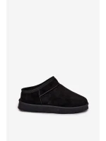 Dámské sněhule s teplým kožíškem černé Serenne