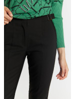 Monnari Kalhoty Látkové kalhoty s ozdobnými přezkami Black