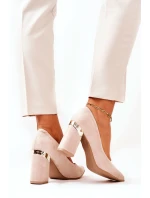 Semišové lodičky Lewski 3117 Béžové