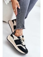 Zateplené dámské kožené sneakersy Big Star OO274A318 HI-POLY SYSTEM černé