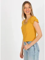 Dámská halenka LK BZ 505783.50P tmavě žlutá - FPrice