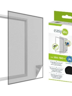 MOSKYTIÉRA DO OKNA 150X180 ČERNÝ POLYESTER + PÁSEK NA SUCHÝ ZIP