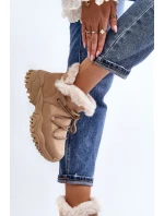 Dámské zimní boty s kožešinou v béžové barvě Cresandi Dámské zimní boty s kožešinou v béžové barvě Cresandi