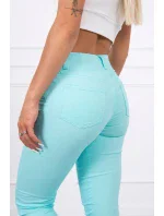 Dámské džínové kalhoty 2639 Tyrkysová - Kesi