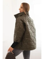 Dámská prošívaná bunda 5705 khaki - Kesi