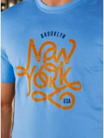 Pánské modré tričko s potiskem FashionStreet RX5370