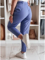 Ležérní dámské plisované kalhoty s páskem PLISSO modrá FashionStreet UY2517