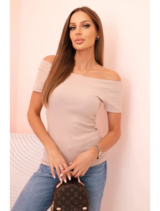 Dámská bavlněná blůza s výstřihem do V a potiskem bílá Dámská bavlněná blůza s výstřihem do V a potiskem bílá