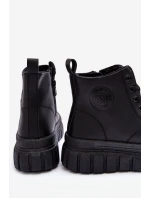 Ocieplane Kožené Boty Na Zip Big Star MM274625 Černé