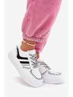 Dámské Tenisky Na Platformě Bílo-Černé Ofenale