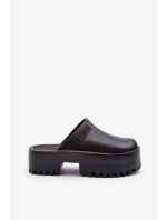 Dámské pantofle s masivní podrážkou Big Star Černá