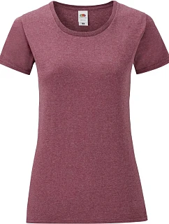 Fruit of the Loom Lady-Fit Iconic 150 T Dámské tričko 16.1432 heather burgundy