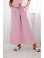Sada nové halenky punto + kalhot světle růžové