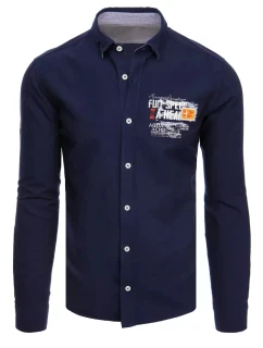 Pánská tmavě modrá košile FashionStreet DX2281