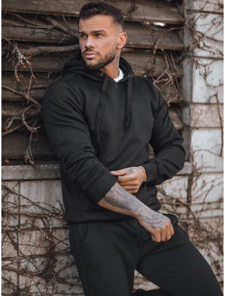 FashionStreet černá pánská tepláková souprava AX0736 FashionStreet černá pánská tepláková souprava AX0736