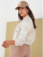 Dámská béžová bomber bunda SERRO s vázáním FashionStreet TY4298