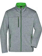 Daiber JN 1148 Pánská 2-vrstvá melanžová softshell bunda 02.1148 dark melange/green Daiber JN 1148 Pánská 2-vrstvá melanžová softshell bunda 02.1148 dark melange/green