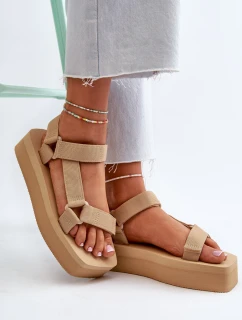 Dámské sandály na platformě béžové Edireda