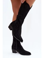 Kozačky Kovbojky Dámské Černé Jazelle Kozačky Kovbojky Dámské Černé Jazelle